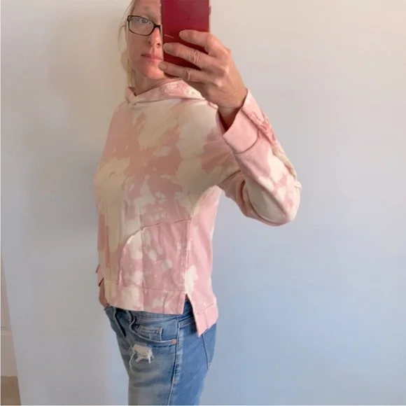 Pink & Cream Tie Dye Hoodie - Picture 4 of 9